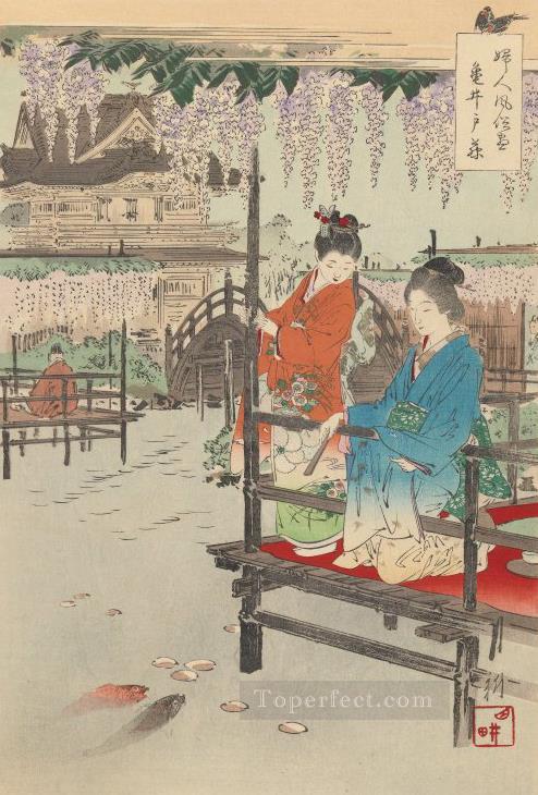 women s customs and manners 1895 Ogata Gekko Ukiyo e Oil Paintings